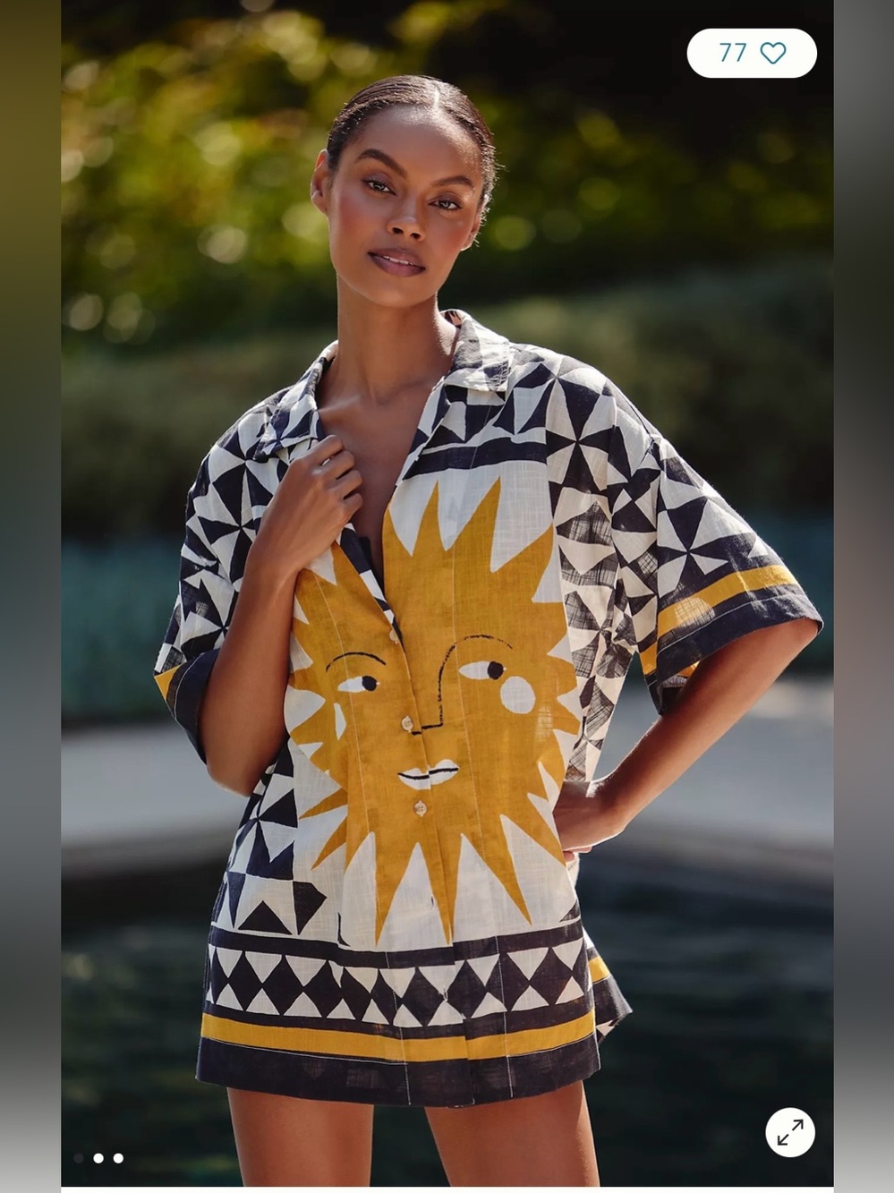 NWT Anthropologie Celandine x WOOL + NATURE
Buttondown Shirt